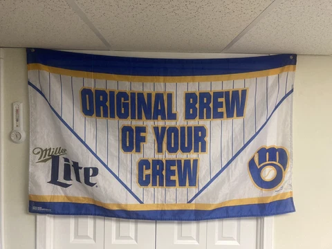Milwaukee Brewers Miller Lite Promo Flag 3x5 2015 Cover