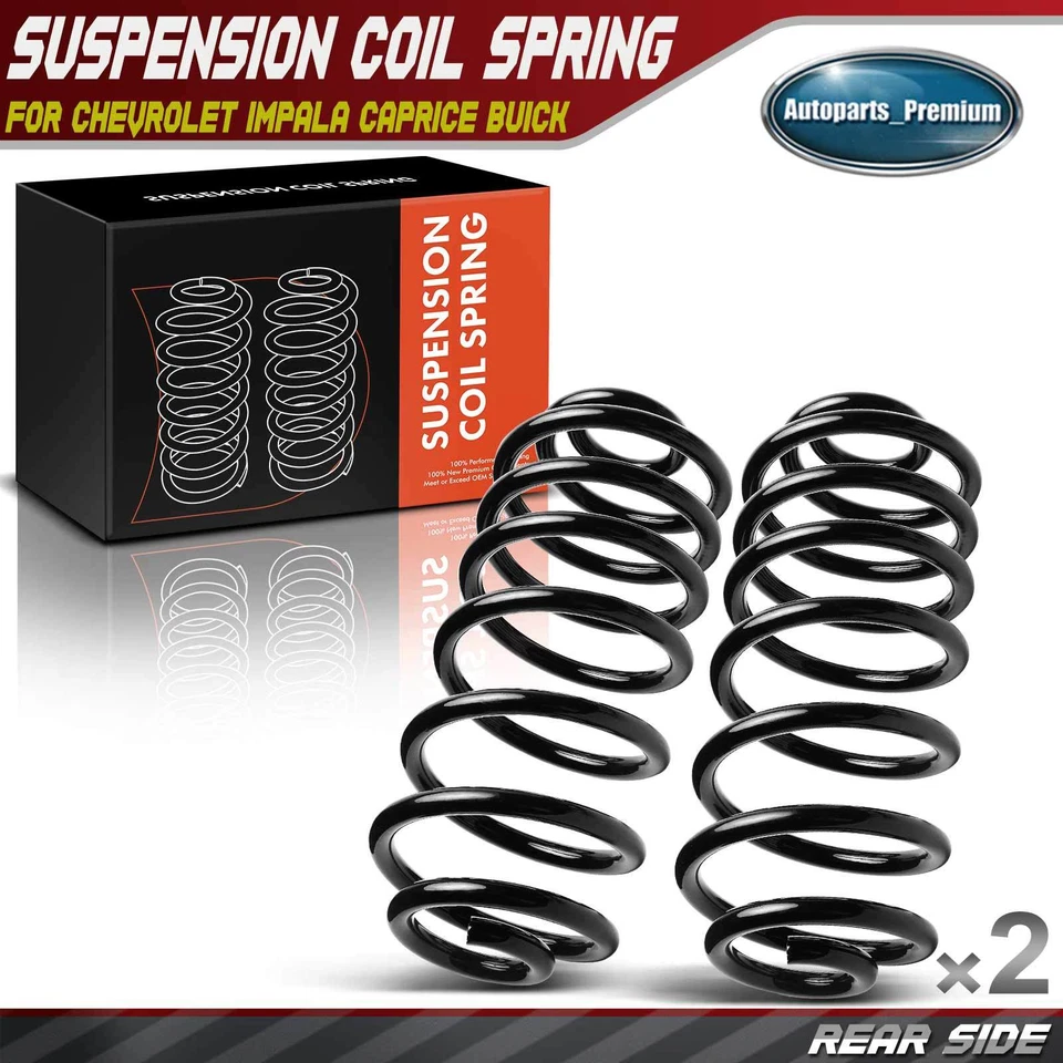 2x Rear Coil Springs for Buick Electra Cadillac Chevrolet Impala Pontiac Olds - Image 1 of 4