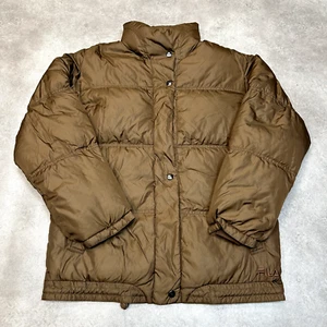 Fila Puffer Jacket Womens XL Full Zip Vintage Outdoor Sports Coat, Brown - Picture 1 of 9
