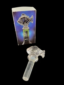 Mikasa Lead Crystal Fish Nature's Catch 5 3/8" Bottle Stopper W/Box - Picture 1 of 6