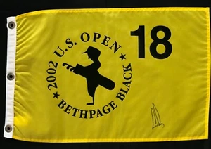 Ernie Els Signed Autograph 2002 US Open Championship Flag W/COA - Picture 1 of 3