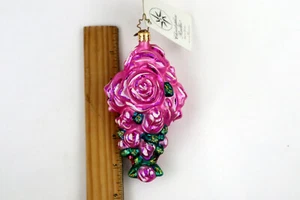 Christopher Radko PRETTY PETALS 2002 Pink Breast Cancer Christmas Ornament w/Tag - Picture 1 of 9