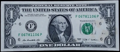 1 US DOLLAR BANKNOTES THE UNITED STATES OF AMERICA ONE DOLLAR 1 USD. (P-530,7) - Image 1 of 4
