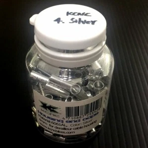 KCNC Shift Housing Open End Caps, 4mm, 150pcs/bottle, Silver, N14X - Picture 1 of 2