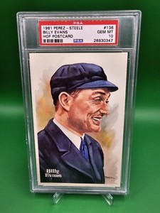 1981 Perez-Steele Billy Evans HOF Postcard #136 - PSA Gem Mint 10