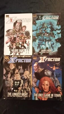 X-Factor Tapa Dura Lote de 4 Ediciones Ex-Biblioteca Trabajo Duro ¡La Noche Más Larga y Más! Foto 1 de 4
