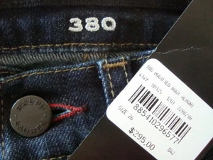 Neu mit Etikett $ 295 Ralph Lauren 380 hergestellt in Italien 5 Taschen modifizierte schmale Stiefeljeans Größe 26 - Bild 1 von 11