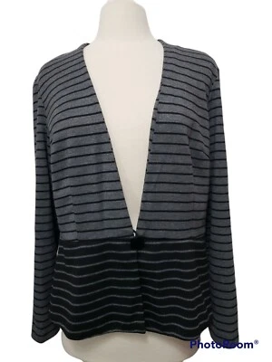 Danny & Nicole женщин серый открытый спереди 1 кнопка верхняя куртка с длинным рукавом 16     - Изображение 1 из 4