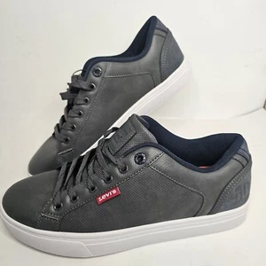 Levis Jeffrey Waxed 501 Schuhe Herren Gr. 8 Grau/Marineblau Niedrig Freizeit Turnschuhe - Bild 1 von 11