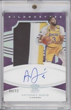 ANTHONY DAVIS 2020-21 PANINI CROWN ROYALE SILHOUETTES GU PATCH AUTO FOTL 09/12 