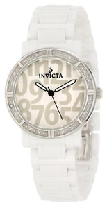 Invicta 10273 Women’s Ceramic White Dial Scattered Numbers Watch - Picture 1 of 3