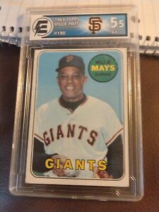 1969 Willie Mays Card Number 190 EGC GRADED EXC +  5.5  