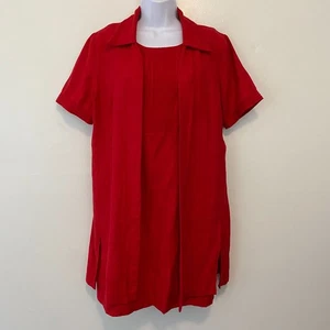 Chaqueta de vestir vaina vintage Miss Dorby roja 2 piezas para mujer talla 8 - Imagen 1 de 9