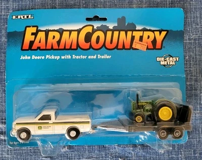 VTG • Ertl • FarmCountry • John Deere Pickup w/Tractor & Trailer • #5924 • 1996 - Image 1 of 2