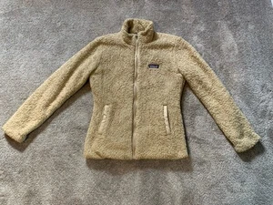 EUC Women's Size Medium Tan Patagonia Full-Zip High-Neck Light Fleece Jacket - Picture 1 of 5