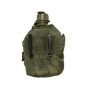 New Old Stock US Military Green Water Canteen LC-2 Unicor Nylon Cover Plastic - Picture 1 of 10