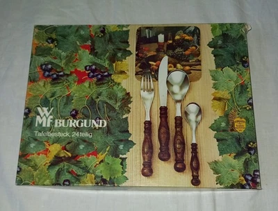 WMF Burgund Tafel Besteck 24 teilig Essbesteck OVP 6 Personen - Bild 1 von 4