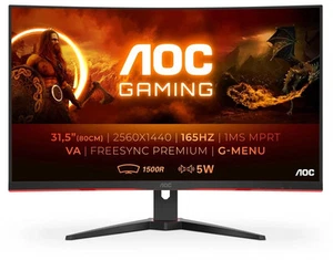 Curved monitor AOC CQ32G2SE/BK 31.5" 2K VA 165Hz 1ms - Photo 1/4