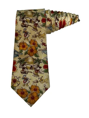 Corbata Hibisco Minnie Donald Mickey Mouse Tropical Hawaiana Parques Disney  Foto 1 de 4