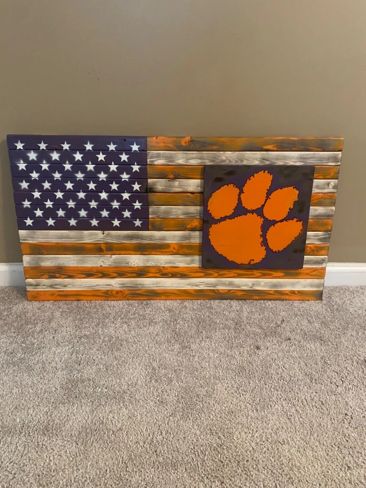 banderas americanas madera Foto 1 de 1