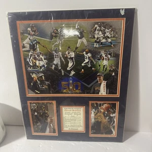 Neu Denver Broncos Super Bowl 50 Erinnerungsstücke gerahmtes Foto Legenden sterben nie NFL  - Bild 1 von 7
