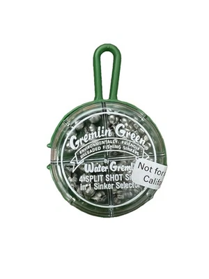 1 Pack Water Gremlin Z700-R Round Tin Split Shot Selector 78 Per Pack