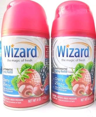 Wizard Automatic Spray Refills CHERRY BERRY, Fits Glade/Airwick Units 2 Pack - Image 1 of 4