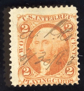 US Scott R12c Used 2c orange Playing Cards Revenue Lot Z409 bhmstamps - Picture 1 of 2
