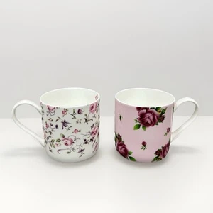 Royal Albert Mug Lot of 2 –Rose Confetti & New Country Roses –Bone China England - Picture 1 of 13