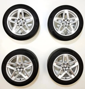 Original 17 Zoll Audi A4 8W 5-Doppelspeichen 8W0601025D Silber 225/50R17 Conti - Bild 1 von 8