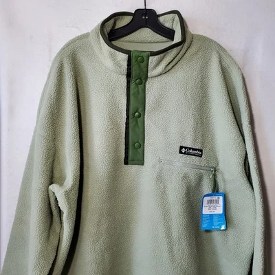Pullover polar Columbia Helvetia II medio a presión para hombre XXL verde Sherpa exterior Foto 1 de 4