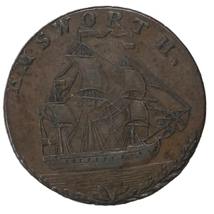 1793 England Hampshire Emsworth John Stride Grocer Halfpenny Conder Token D&H-9 - Picture 1 of 2