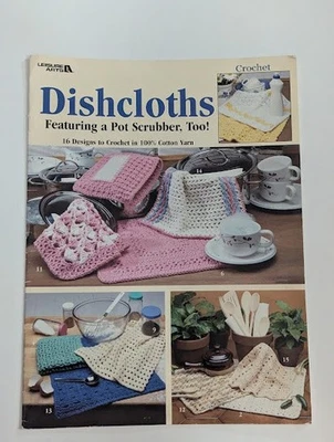 Leisure Arts Dishcloths Featuring A Pot Scrubber Too Crochet Pattern Book #2077 - Image 1 of 2