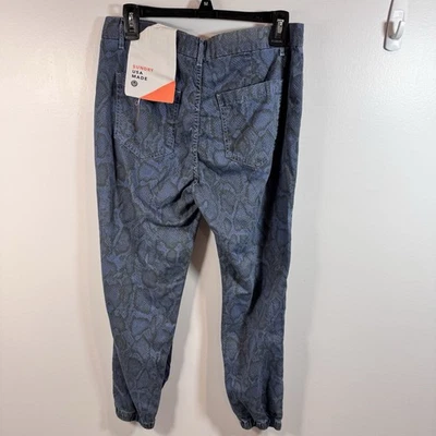 Nuevo con etiquetas Pantalones Sundry Azul Serpiente Estampado Pitón Talla 28 Mujer Patinadora Foto 1 de 4
