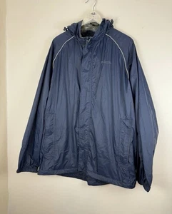 Men’s Mountain Warehouse Navy Zip Down Windbreaker Raincoat Size Large 0880 E2 - Picture 1 of 7