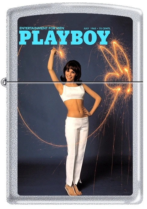 Zippo Playboy July 1965 Cover Satin Chrome Windproof Lighter RARE