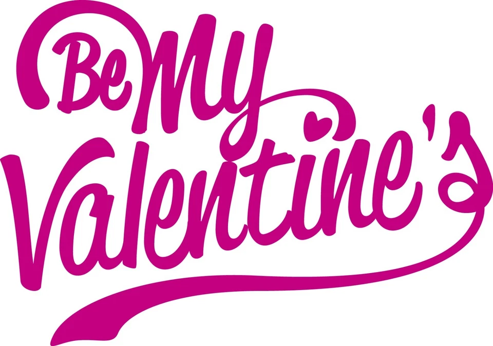 Window Wall Vehicle Be my Valentine Heart Swirl Type Decal Vinyl Sticker - Image 1 of 1