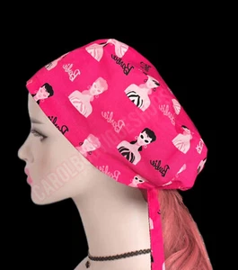 Pink Barbie Scrub Cap, retro Barbie surgical cap, Barbie bouffant, Barbie bonnet - Picture 1 of 2