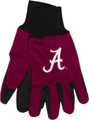 Mcarthur NCAA Alabama Crimson Tide "A" Two-Tone Gloves, Red/Black