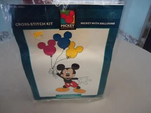 MICKEY UNLIMITED CROSS STITCH KIT MICKEY WITH BALLOONS 36001 (f) - Picture 1 of 3