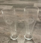NY METS Tiffany & Co Etched Logo Crystal Set Of 2 Wheat Beer Pilsners NEW W/TAGS