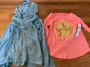 Girls Long Sleeve Graphic Hooded Teeshirts.. Gap NWT Other Worn 1 Time, - Picture 1 of 3