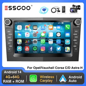 Android 14 4+64G Carplay DAB+ Autoradio Cam Für Opel Astra H Corsa Antara Vivaro - Bild 1 von 14