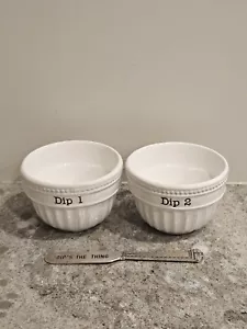 Mud Pie Dip's the Thing Stacked Dip Cups Ceramic - Picture 1 of 8