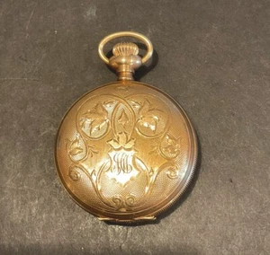 1905 Elgin Model 2 Grade 320 14k Gold Hunter Pocket Watch Runs Smooth - Picture 1 of 10