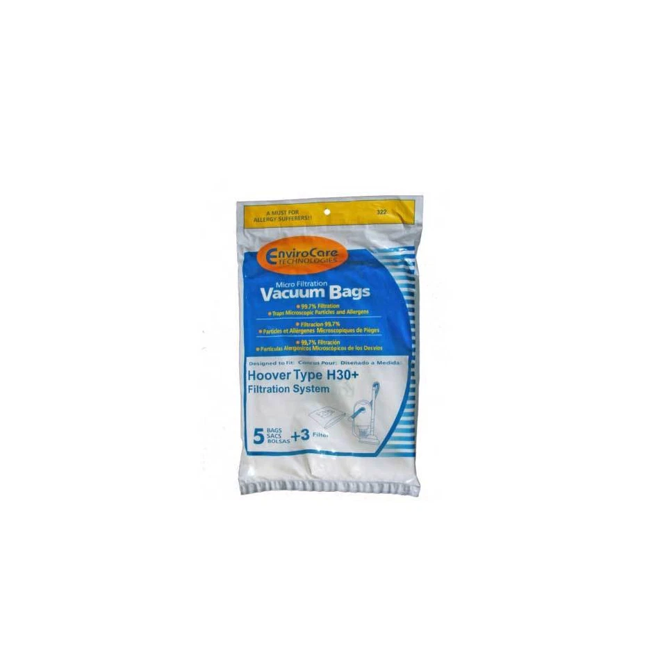 Generic Hoover H30 Vacuum Cleaner Bags - 5 Bags / 3 Filters - Image 1 of 1