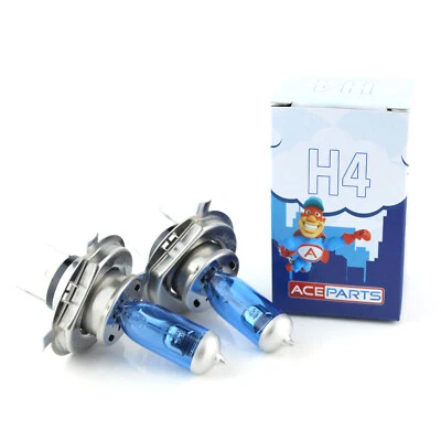 For Peugeot Partner Tepee H4 55w Super White Low / High Beam Headlight Bulbs - Image 1 of 4