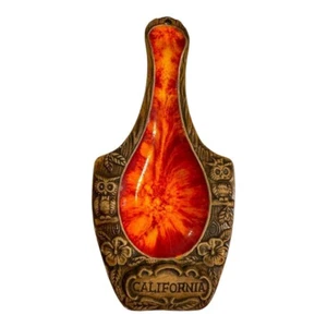Treasure Craft 70s Vintage Spoon Rest Retro Tie Dye Molded Decor California - Picture 1 of 8