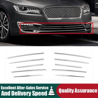 Para Lincoln MKZ 2014-2020 Acero Cromado Frontal Inferior Malla Parrilla Tira Borde Foto 1 de 4
