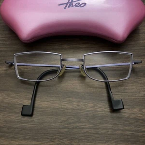 Rare Authentic Theo haddock Lavender Purple W/ Case Glasses Frames Belgium - Picture 1 of 6